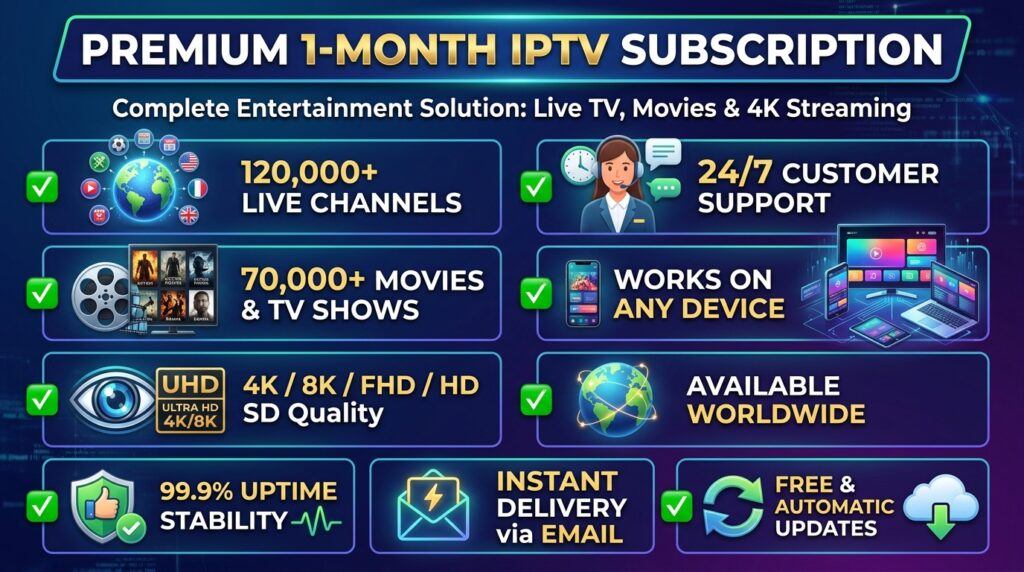 1-Month IPTV Subscription