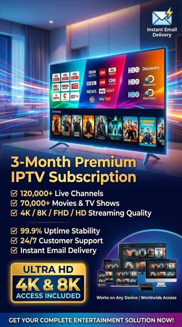 3-Month IPTV Subscription 3-Month IPTV Subscription