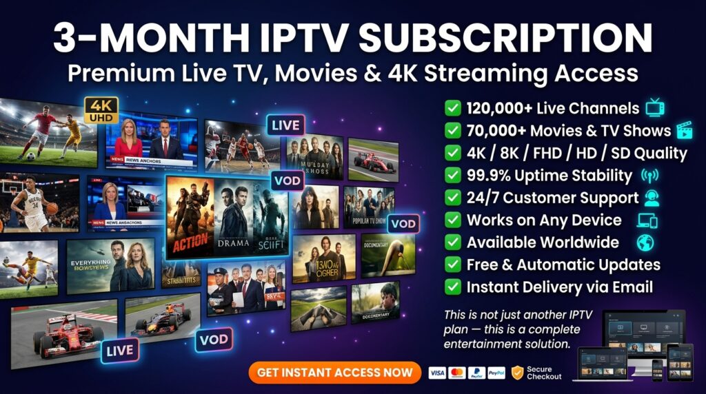 3-Month IPTV Subscription