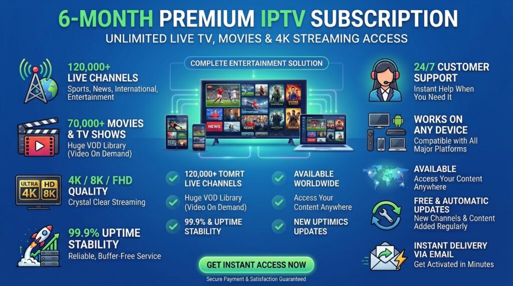 6-Month IPTV Subscription
